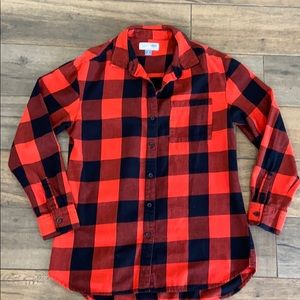 WOMENS FLANNEL BUTTON UP